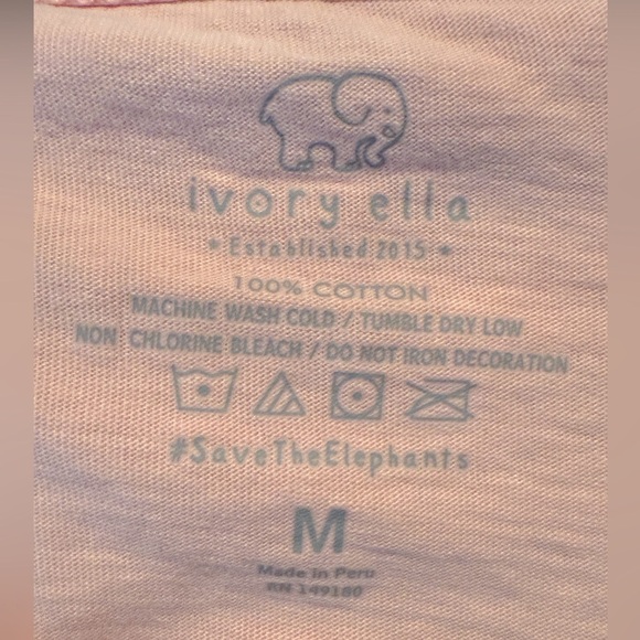 Ivory Ella Women's Pink L/S T-Shirt Elephant & Cow Taurus 100% Cotton WomensSz M - Picture 4 of 5